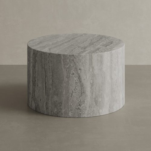 Porto Travertine Coffee Table, Grey
